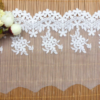 幅14.1cm 3ヤード 高級花刺繍チュールレーストリム フリルレース
