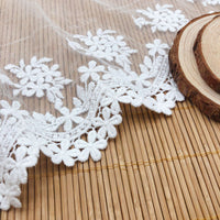幅14.1cm 3ヤード 高級花刺繍チュールレーストリム フリルレース