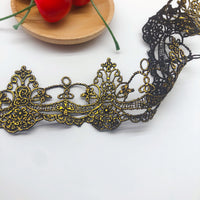 4.5 Yards of 4.7cm Width Retro Golden Color Lace Ribbon