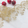 4.5 Yards x 10.5cm Width Premium Golden Line Branch Floral Embroidery Tulle Lace Trim Frill Lace