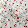 130cm Width Red Floral and Vine Branch Embroidery Lace Fabric by the Yard