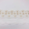 4.5ヤード 幅6.5cm プレミアム ゴールデンライン つる 花柄 刺繍 チュール レース トリム フリル レース