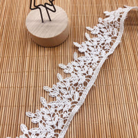 14 Yards Length x 3.4cm Width  Premium  Branch Leaf  Water Soluble Chemical Lace Ribbon Tape
