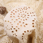 120cm Width Hollow-out Embroidery Eyelet Cotton Fabric by the Yard