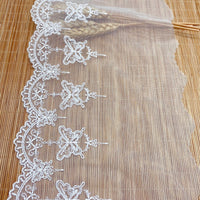 3 Yards of 17cm Width Premium  Butterfly Embroidery Tulle Lace Trim Frill Lace