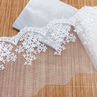 幅9.7cm 4ヤード 高級枝 花刺繍 チュールレース トリム フリルレース