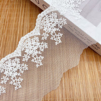 幅9.7cm 4ヤード 高級枝 花刺繍 チュールレース トリム フリルレース