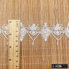 14 Yards x 4.8cm Width Retro Floral and Geometric Embroidered Water Soluble Lace Ribbon