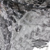 58” Width Silver Line out of Black Mesh Floral Embroidery Bone Lace Fabric - by the Yard