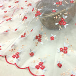 135cm Width x 95cm Length Premium Branch Floral Embroidery Lace Fabric