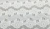 130cm Width x 95cm Length Premium Hollow-out Eyeley Poppy Floral Embroidery Cotton Fabric
