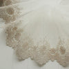 3 Yards of 4” Width Golden Line Daisy Floral Embroidery Lace Fabric Trim