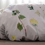 250cm Width  Green Grass and Flowers Print Quilting Fabric Cotton Fabric by the Yard