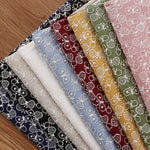 120cm Width x 95cm Length Premium Abstract Butterfly Embroidery Cotton Linen Fabric