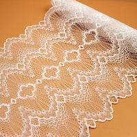 3 Yards x 22cm Width Elastic Embroidery Lace Fabric Trim