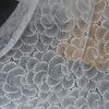 150cm Width Premium Hollow-out Abstract Floral Embroidery Eyelash Lace Fabric