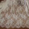 3 Yards x 1.5m Width Premium Eyelash Full Width  Floral Embroidered Lace Panel