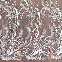 51” Width Premium Angels Feather and Floral Embroidery Bridal Wedding Lace Fabric by the Yard