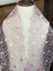 幅14cm x 長さ270cm かわいいピンクの花刺繍レース生地トリム