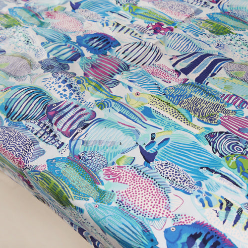 150cm Width Bohemia fish Art Print Cotton Canvas Fabric by the Yard – iriz  Lace