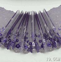 3 Yards of 16.9cm Width Premium Floral Embroidery Lace Fabric Trim