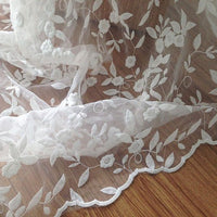 Ivory/White Lace FabricOrganza Wedding Fabric French Embroidered Lace Bridal Lace Fabric Wedding Dress Lace Apparel Curtain Fabric Veil Lace