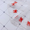 3 ヤード X 17 cm 幅赤蝶刺繍ロリータ レース生地トリム
