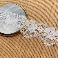 14 Yards x 5cm Width Retro Floral Water Soluble Chemical Lace Ribbon