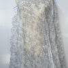 Grey net Symmetrical Floral Eyelash Embroidery Lace Fabric