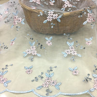 幅135cm×長さ95cm 高級枝花刺繍レース生地