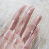 59” Width Golden and Silver Lining Embroidery Lace Fabric by The Yard