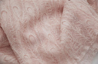 130cm Width x 95cm Length Premium Peacock Feather Chiffon Lace Fabric