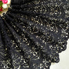 180cm Width Black Hollow-out Water Soluble Embroidery Lace Fabric