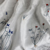 150cm Width x 95cm Length Botany Floral Embroidery Tencel Fabric