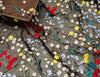 143cm Width Premium Vintage Colorful  Floral Embroidery Lace Fabric by the Yard