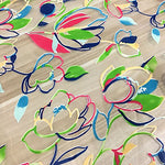 2.8 Meters Width Abstract Floral Print on Organza Art Fabric by the Yard