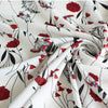 59” Width IRIZ Botanical Red Floral Chiffon Fabric by the Yard