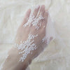 51” Width Creamy white Vintage Three Dimensional Jacquard Nesh Yarn Lace Fabric by the Yard