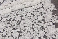 125cm Width Premium Hollow-out Floral Embroidery Lace  Fabric by the Yard