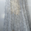 Grey net Symmetrical Floral Eyelash Embroidery Lace Fabric