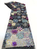 125cm Width x 90cm Length Premium Sequins Embroidery Abstract Floral Lace Fabric