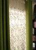 240cm Height by The Yard Organza Botanical Curtain Veil Panel