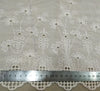 55” Width Contton Floral Embroidery Eyelet Lace Fabric by the Yard