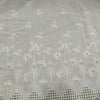 55” Width Contton Floral Embroidery Eyelet Lace Fabric by the Yard