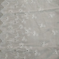 55” Width Contton Floral Embroidery Eyelet Lace Fabric by the Yard