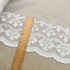 3 Yards of 21cm Width Premium Soft Mesh Cotton Floral Embroidery Lace Fabric by The Yard