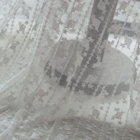 51 inches Width Premium Trickling Rose Embroidery Lace Fabric by The Yard