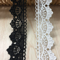 14 Yards x 3cm Width Retro  Water Soluble Chemical Lace Ribbon Tape