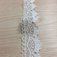 14 Yards x 3cm Width Retro  Water Soluble Chemical Lace Ribbon Tape