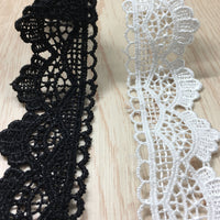 14 Yards x 3cm Width Retro  Water Soluble Chemical Lace Ribbon Tape